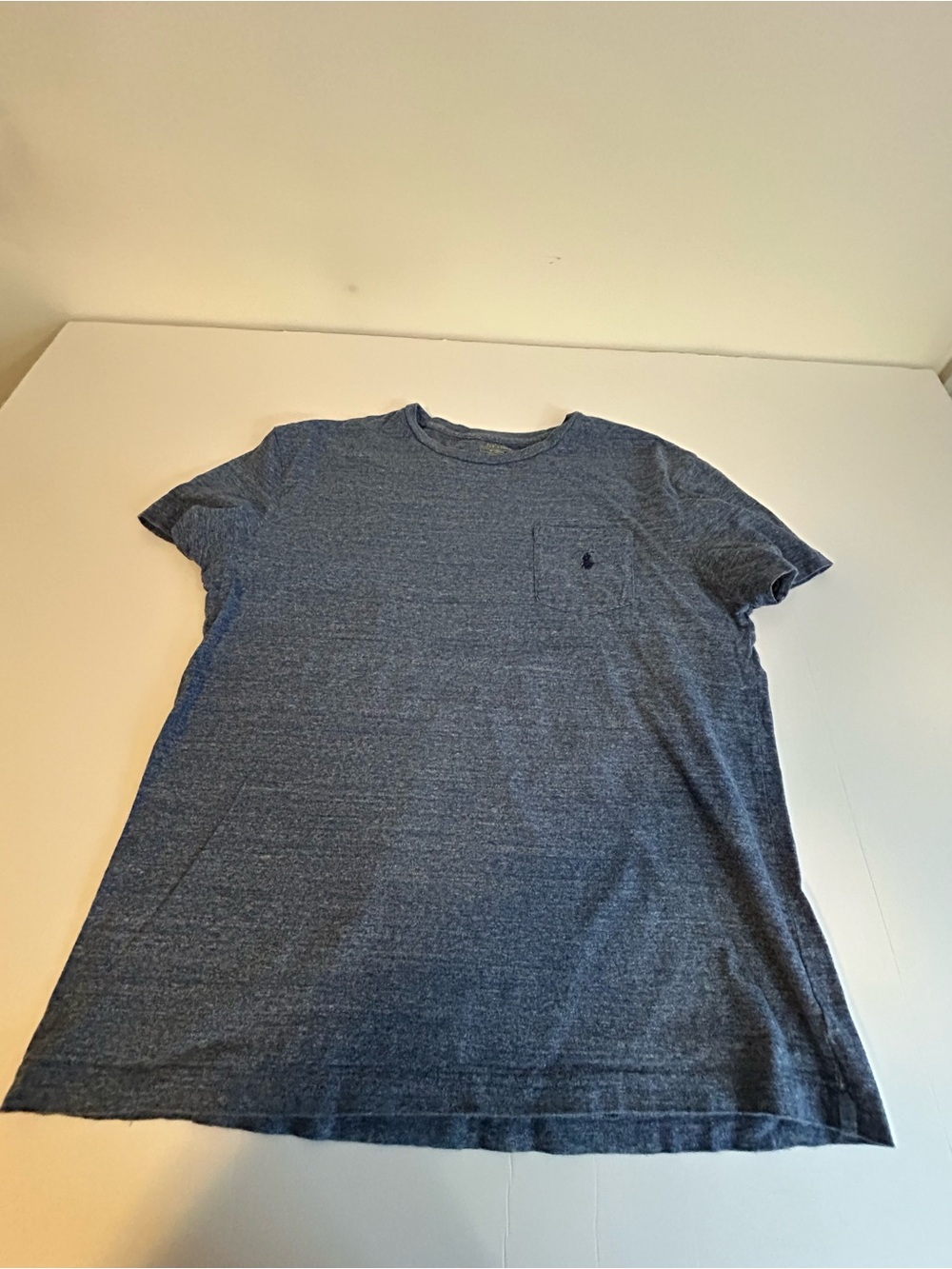 Polo by Ralph Lauren Heathered Blue Short Sleeve Pocket Tee